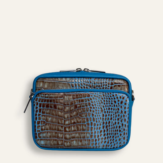 Preloved Millie Crossbody & Pouch | Lakehouse Cobalt with Silver hardware