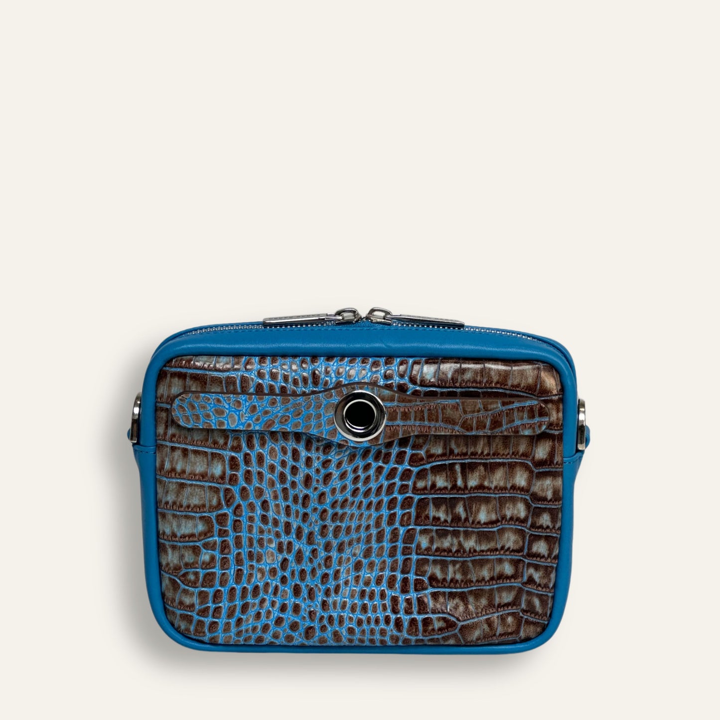 Preloved Millie Crossbody & Pouch | Lakehouse Cobalt with Silver hardware