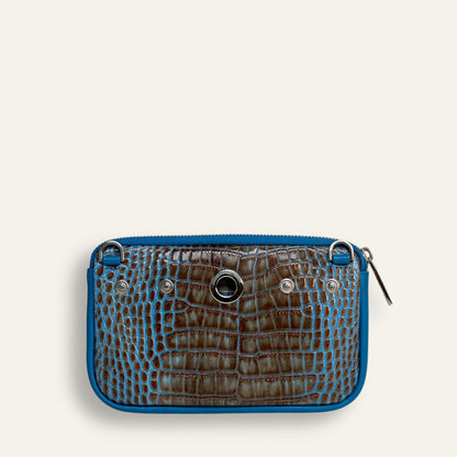Preloved Millie Crossbody & Pouch | Lakehouse Cobalt with Silver hardware