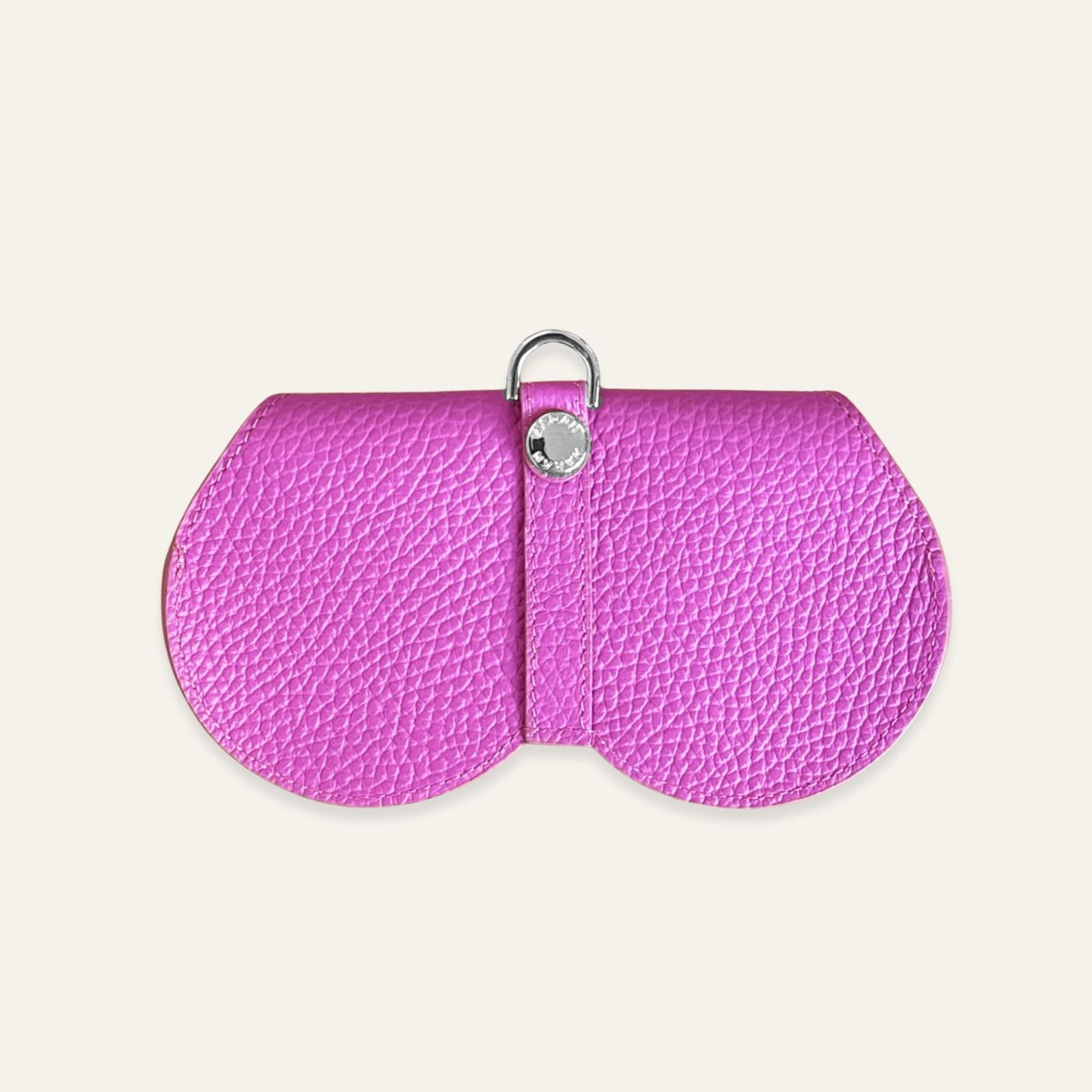Sunglasses Case | Purple Rose with Silver hardware