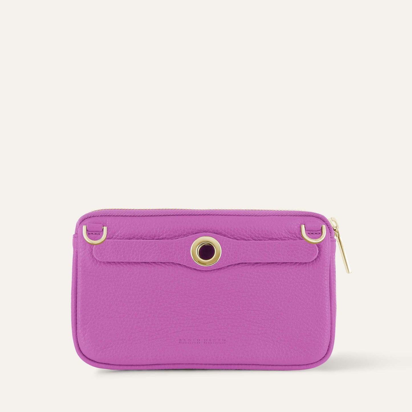 Millie Pouch | Purple Rose with Gold hardware