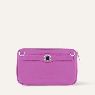 Millie Pouch | Purple Rose with Silver hardware