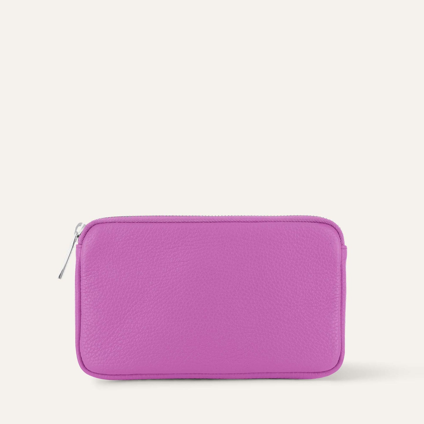 Millie Pouch | Purple Rose with Silver hardware