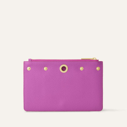 Voyager Pouch | Purple Rose with Gold hardware