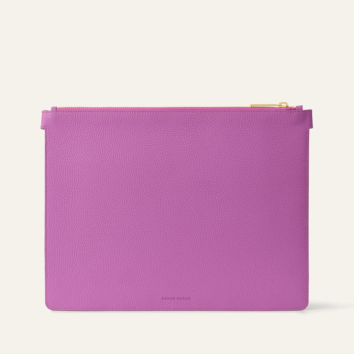 Purple Rose Sarah Haran Zipped Pocket Divider with Gold Hardware back | PU01-G