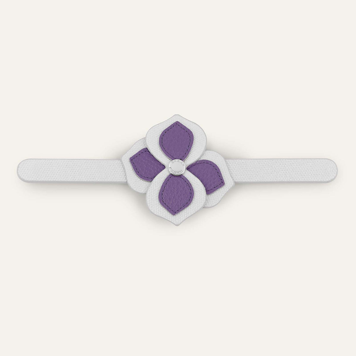 Fleur Deco Classic | Purple & Silver Hex with Silver hardware