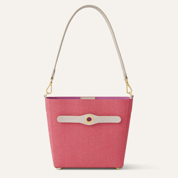 Red with Porcelain Sarah Haran Mini S with Gold hardware | Front R029 G