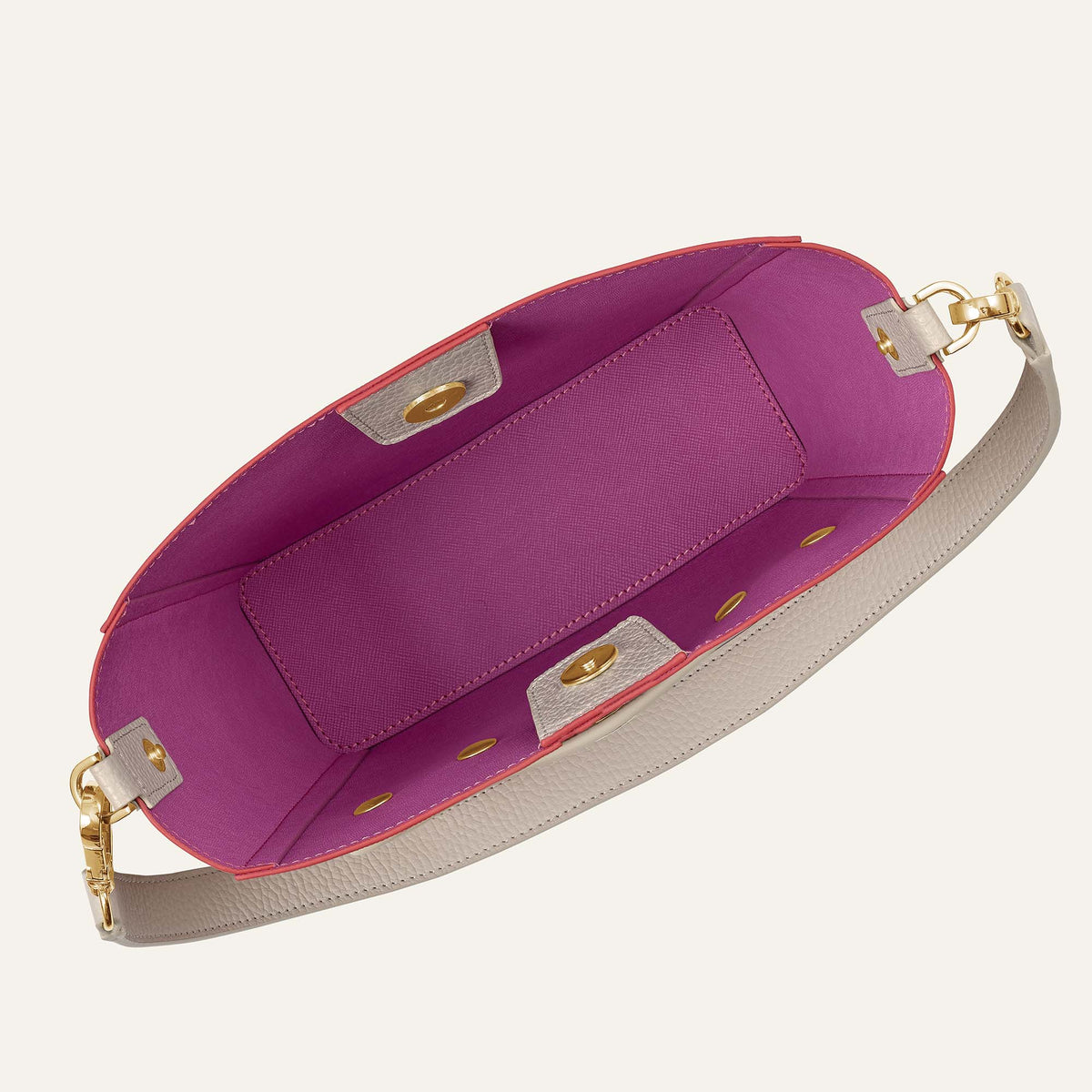 Red with Porcelain Sarah Haran Mini S with Gold hardware | Overhead R029 G