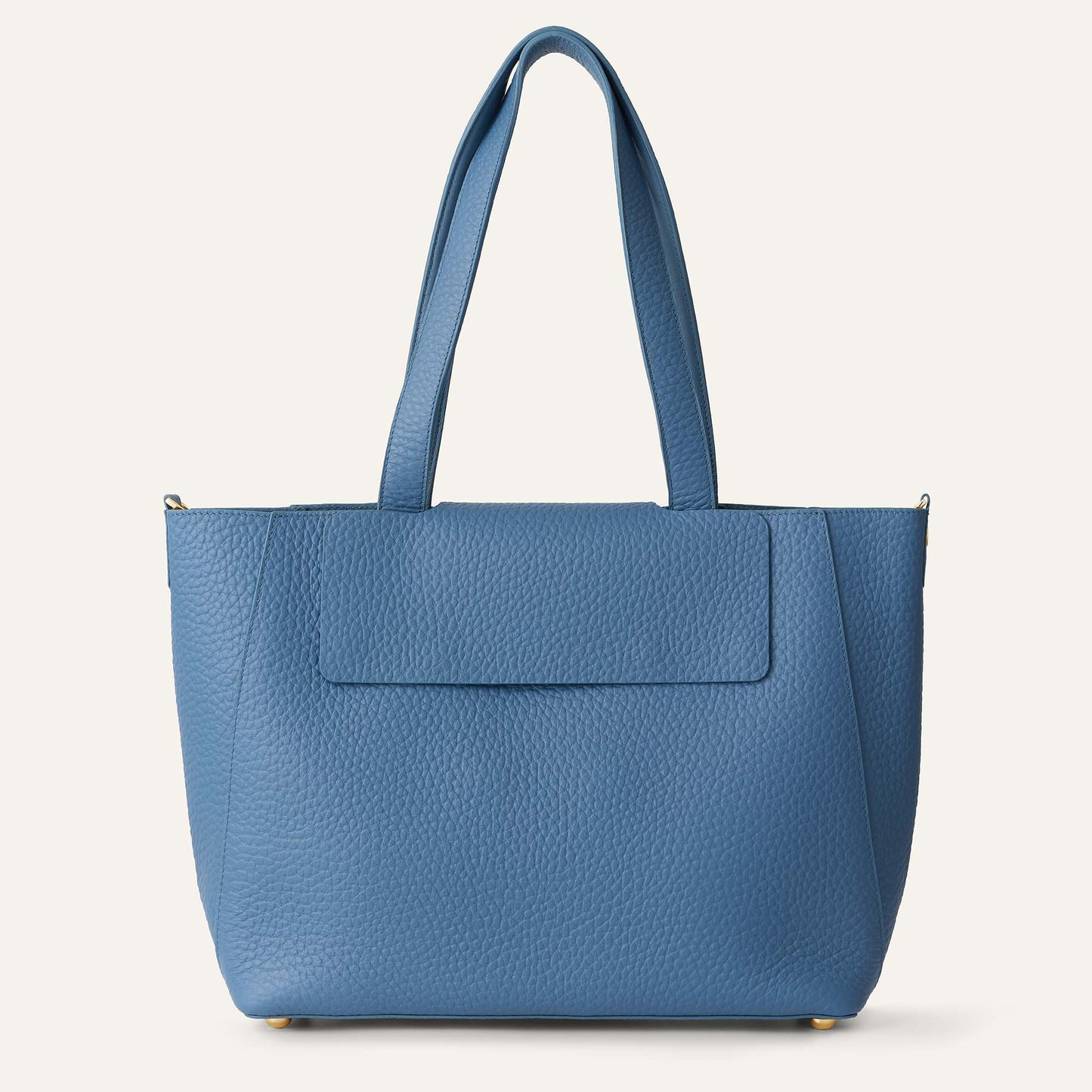 Tansy Tote | Retro Blue with Gold hardware