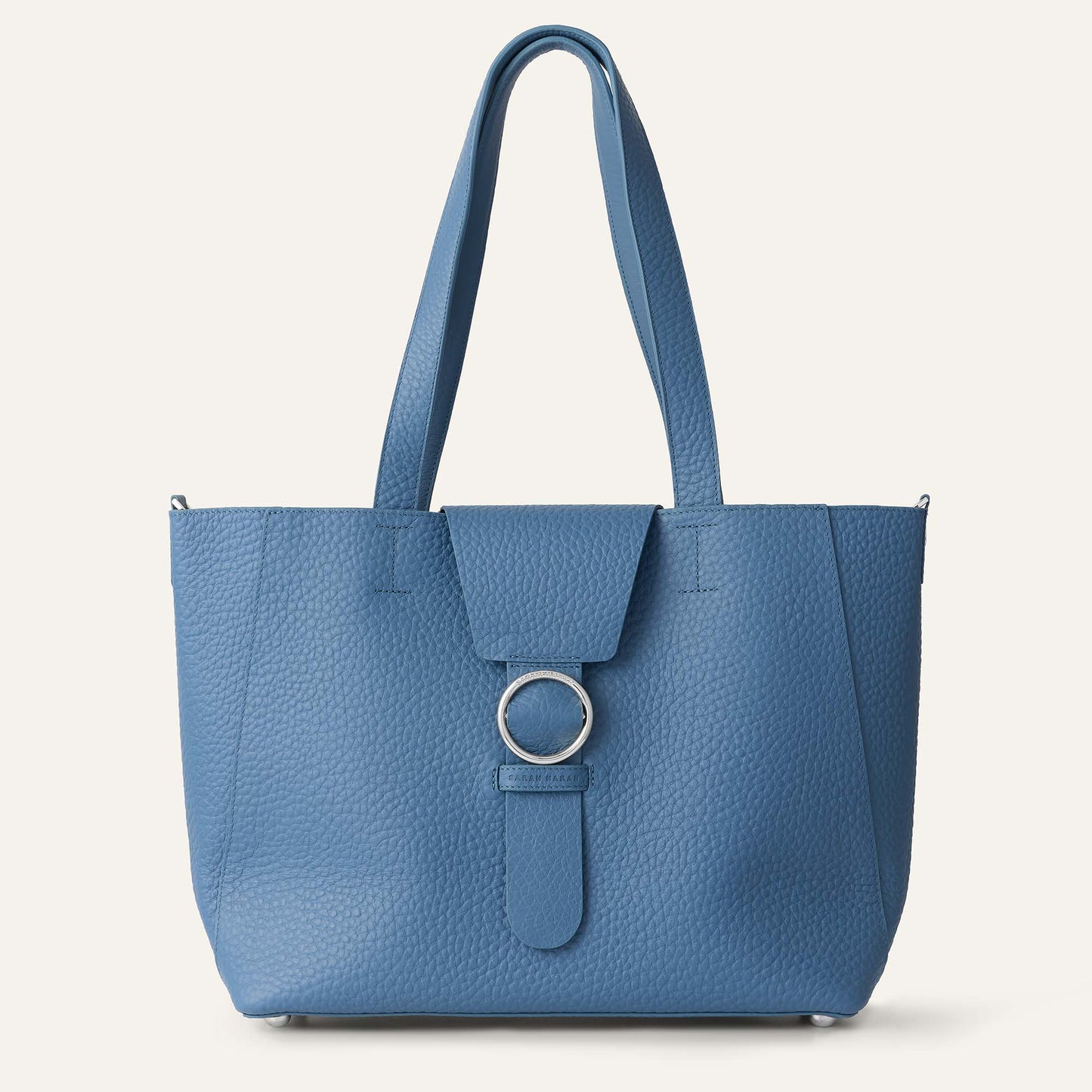 Tansy Tote | Retro Blue with Silver hardware