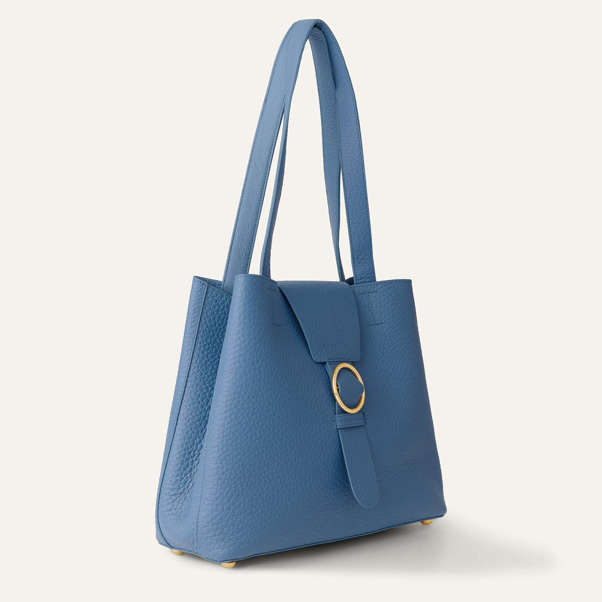 Gardenia Tote | Retro Blue Bicouture with Gold hardware
