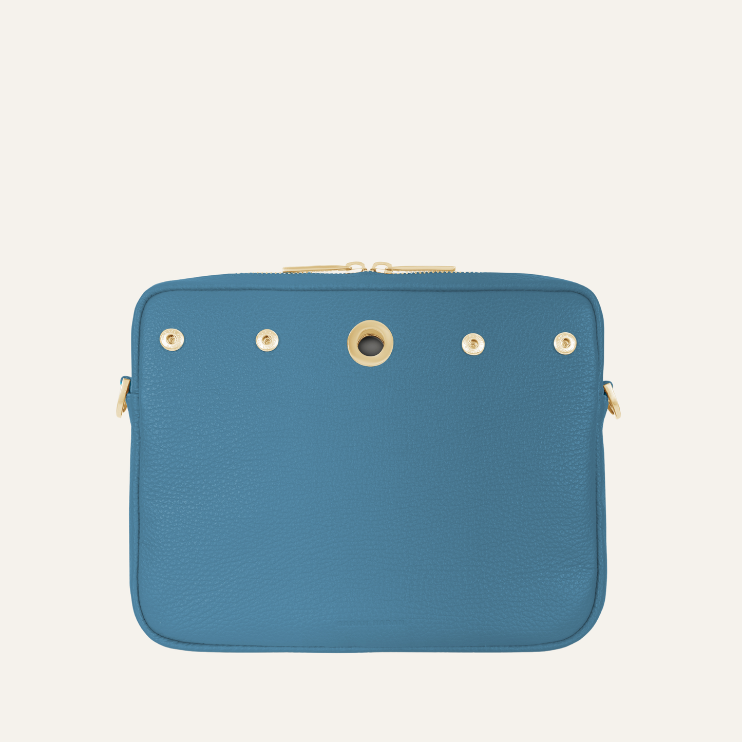 Mia Crossbody | Retro Blue with Gold hardware