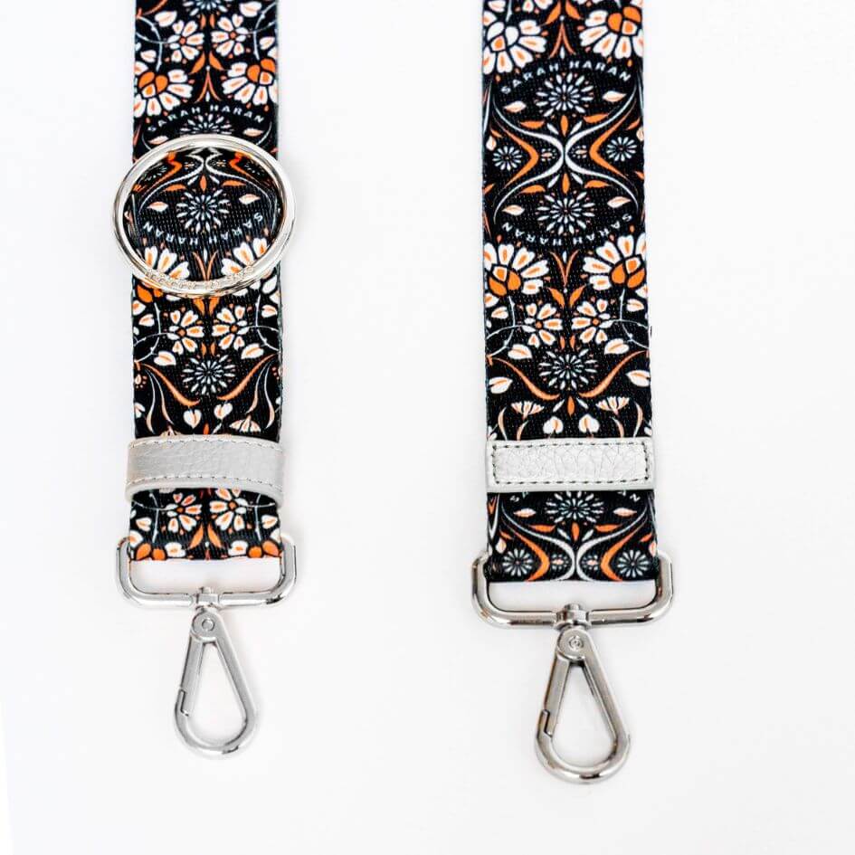 River Strap-Restyle Accessories-Sarah Haran Accessories-Silver-Orange Daisy-Sarah Haran Accessories