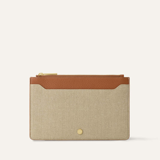 Voyager Pouch | Sand Tan with Gold hardware