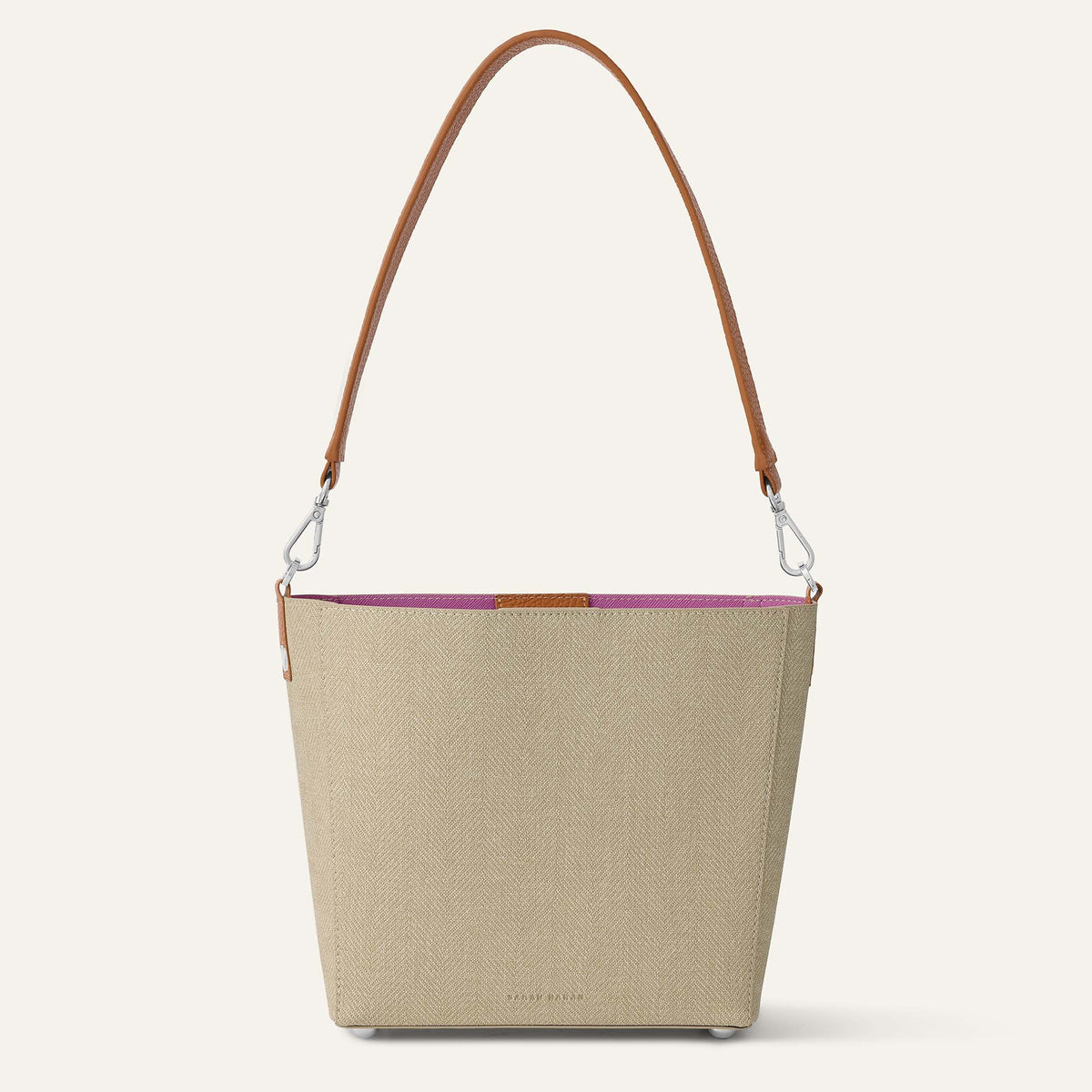 Sand with Tan Sarah Haran Mini S with Silver hardware | Back N38 S
