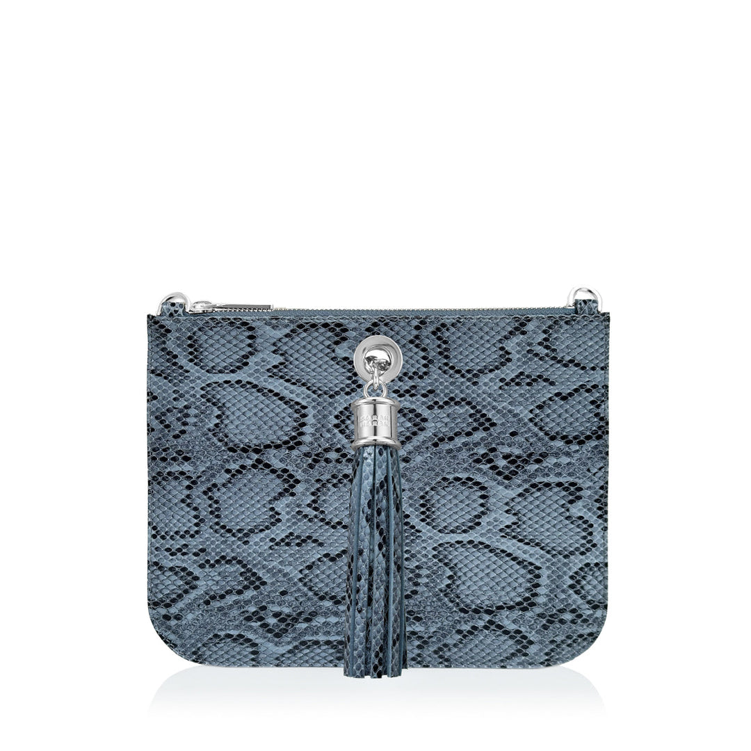 Blue Python Ivy - Limited Edition - Sale with Silver hardware front 1 | U39-S