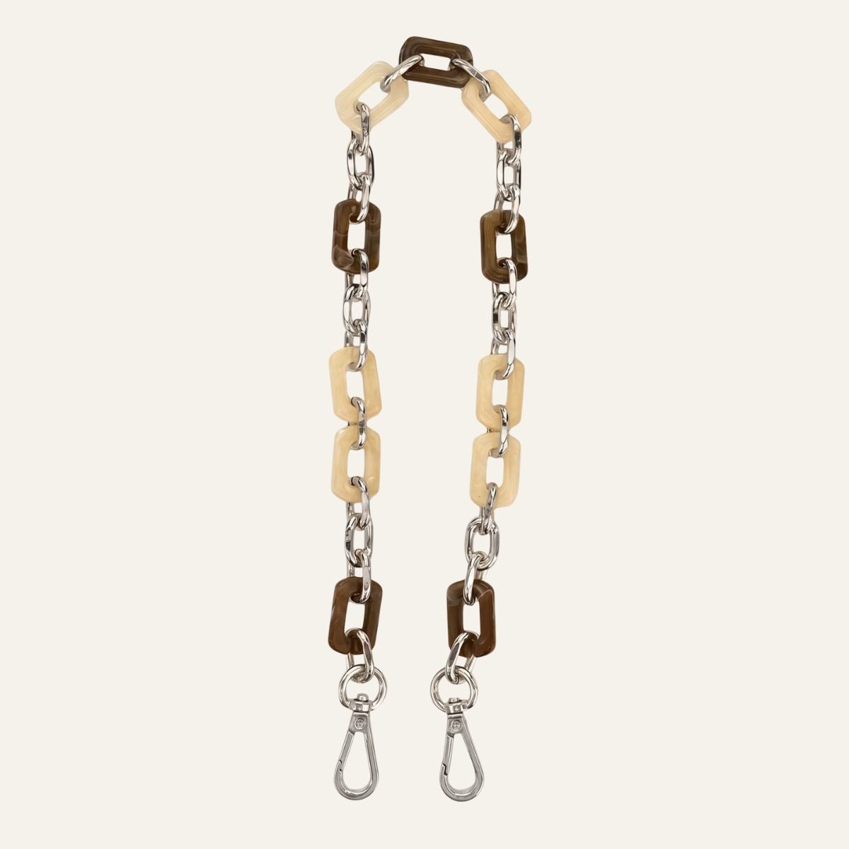 Nova Strap | Cream Mix with Silver hardware