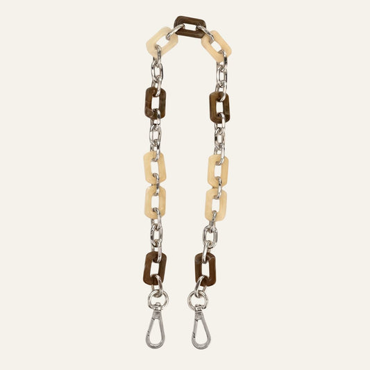 Nova Strap | Cream Mix with Silver hardware