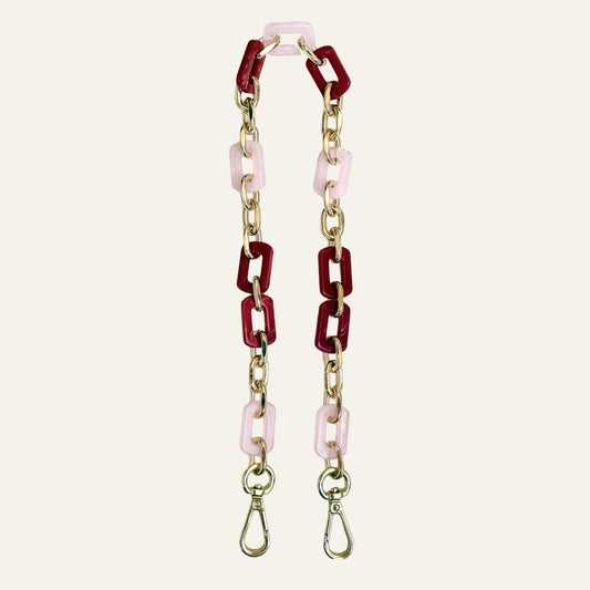 Nova Strap | Pink Mix with Gold hardware