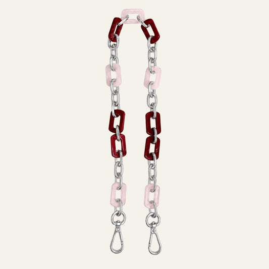 Nova Strap | Pink Mix with Silver hardware