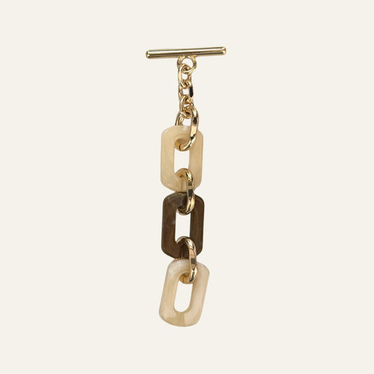 Nova Tassel | Cream Mix with Gold hardware