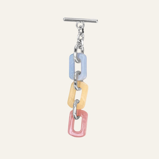 Nova Tassel | Pastel Mix with Silver hardware