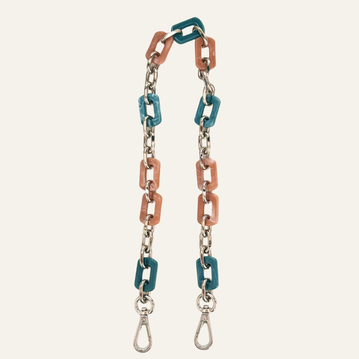 Nova Strap |  Teal Mix with Silver hardware