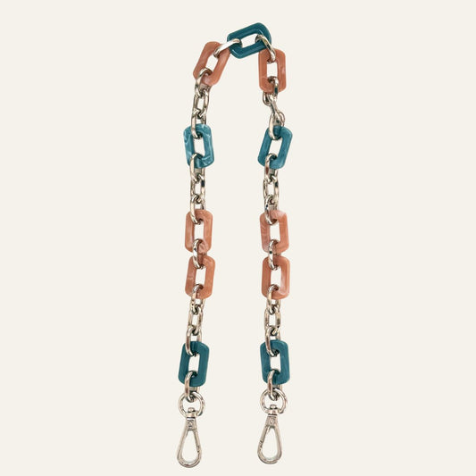 Nova Strap |  Teal Mix with Silver hardware
