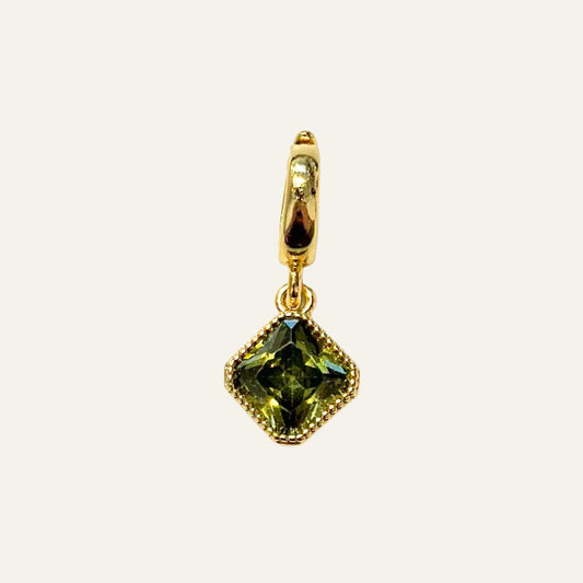 Gemstone | Peridot with Gold hardware