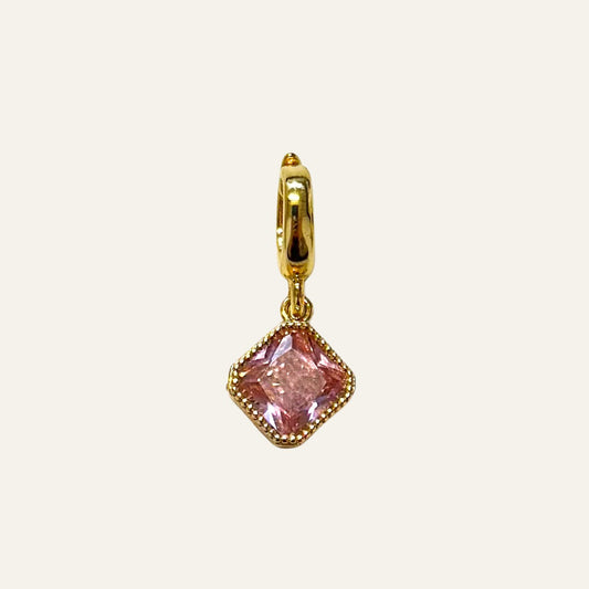 Gemstone | Pink Quartz with Gold hardware
