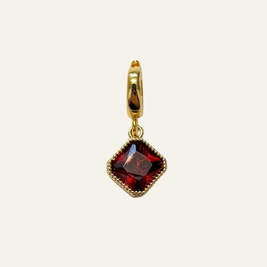 Gemstone | Ruby with Gold hardware