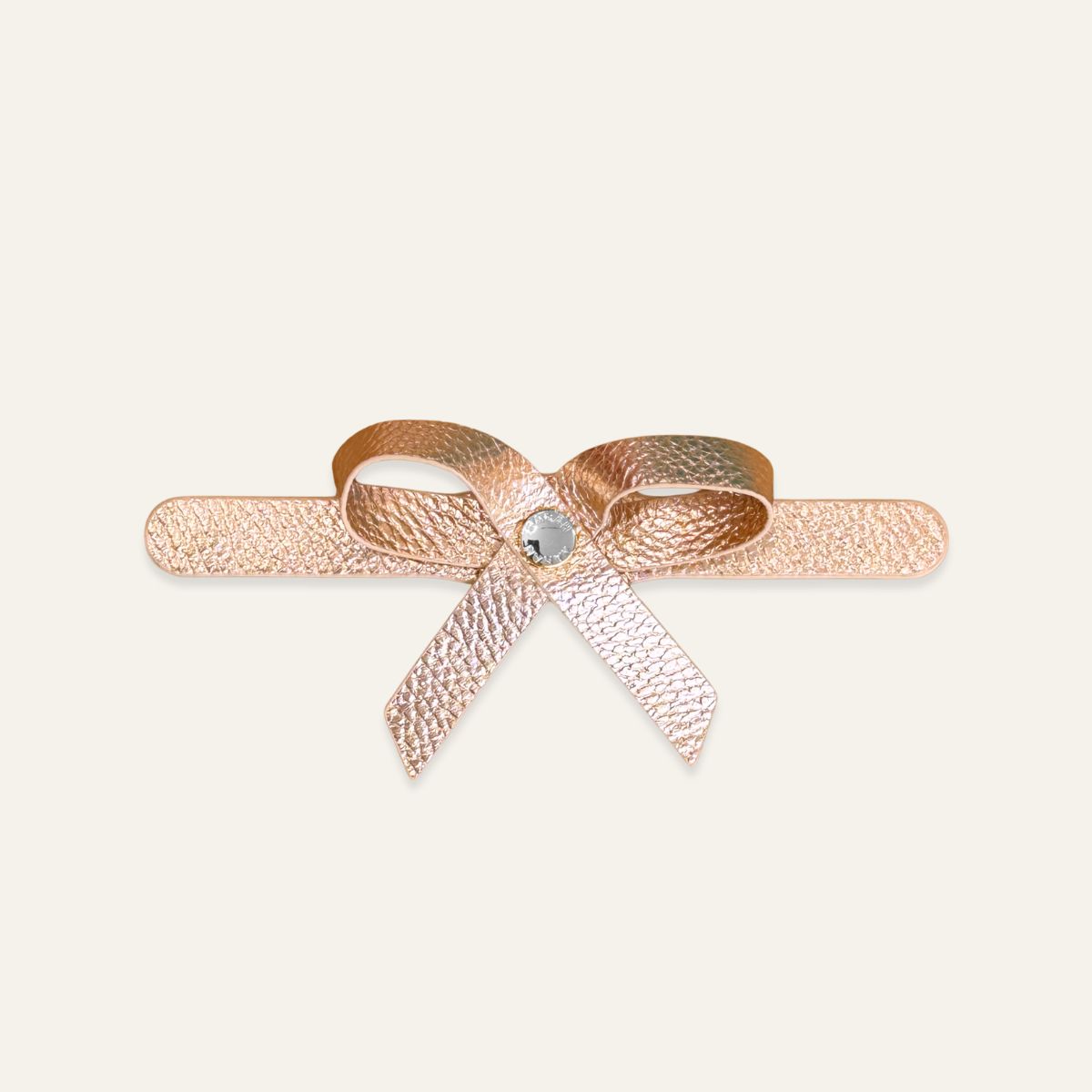 Petite Bow Mini | Metallic Rose Gold with Silver hardware
