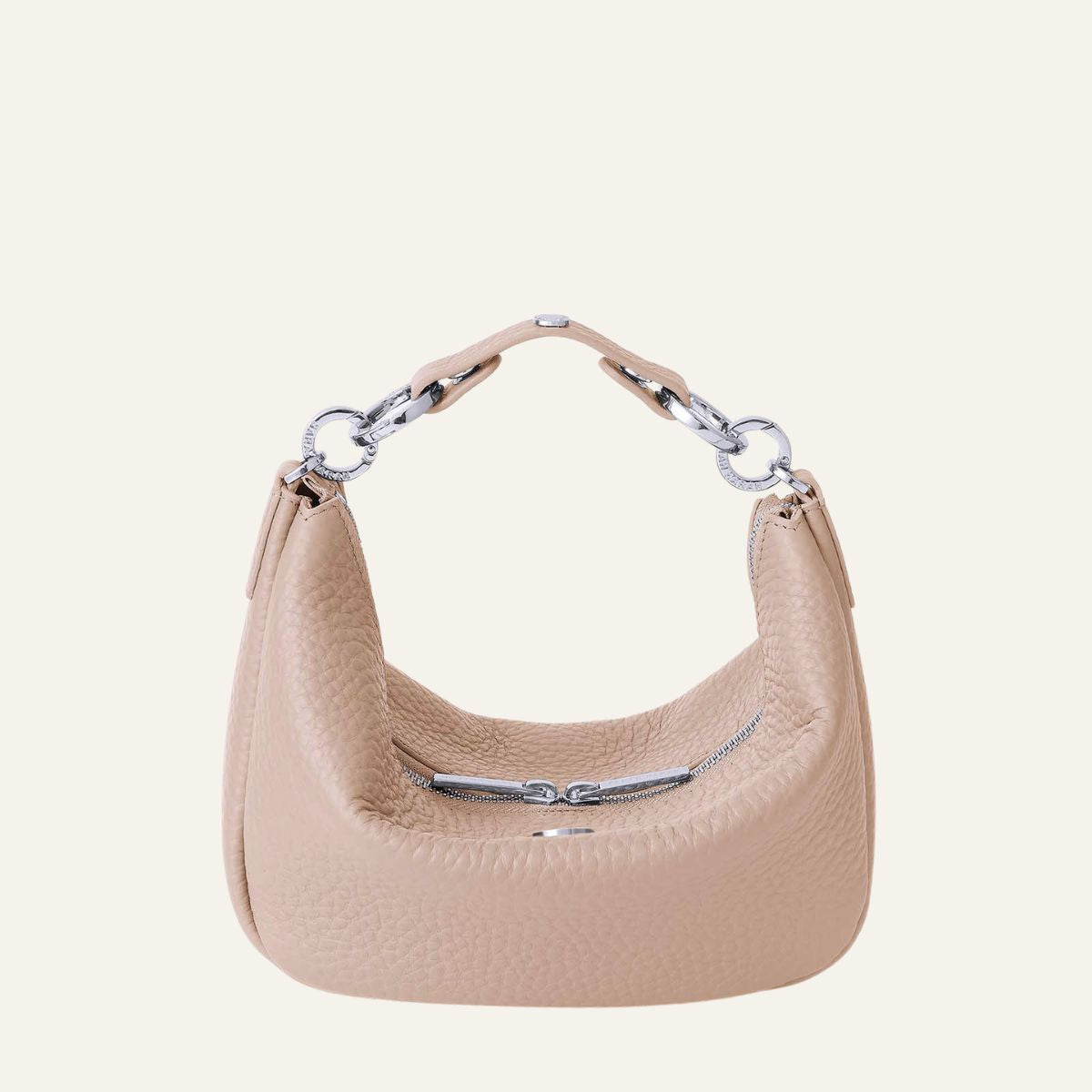 Tansy Sling | Nude with Silver hardware