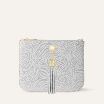 Ivy Clutch Bag | Pearl Waves with Gold hardware