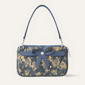 Millie Clutch Bag with Petite Bow | Coronation with Silver hardware