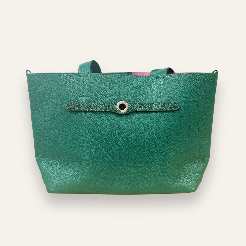 Preloved Sarah Tote | Evergreen with Silver hardware