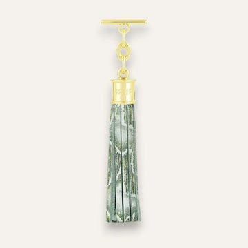 Capsule Tassel Classic | Lichen with Gold hardware