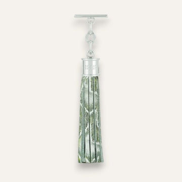 Capsule Tassel Classic | Lichen with Silver hardware