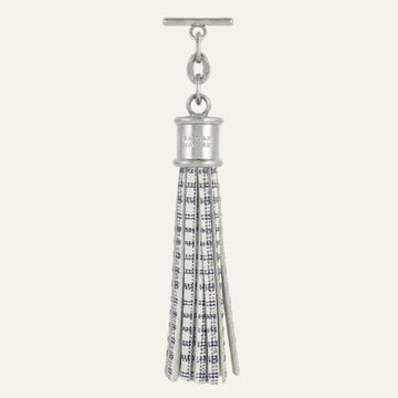 Capsule Tassel | Plaid Dreams with Silver hardware