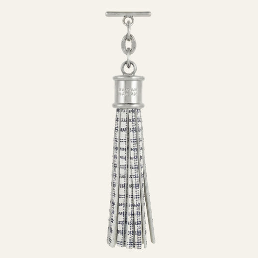 Capsule Tassel | Plaid Dreams with Silver hardware
