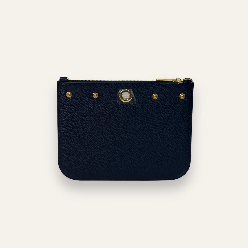 Preloved Ivy Clutch | Navy with Gold hardware