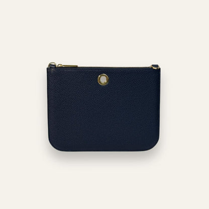 Preloved Ivy Clutch | Navy with Gold hardware