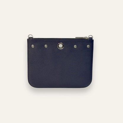 Preloved Ivy Clutch | Original Navy with Silver hardware