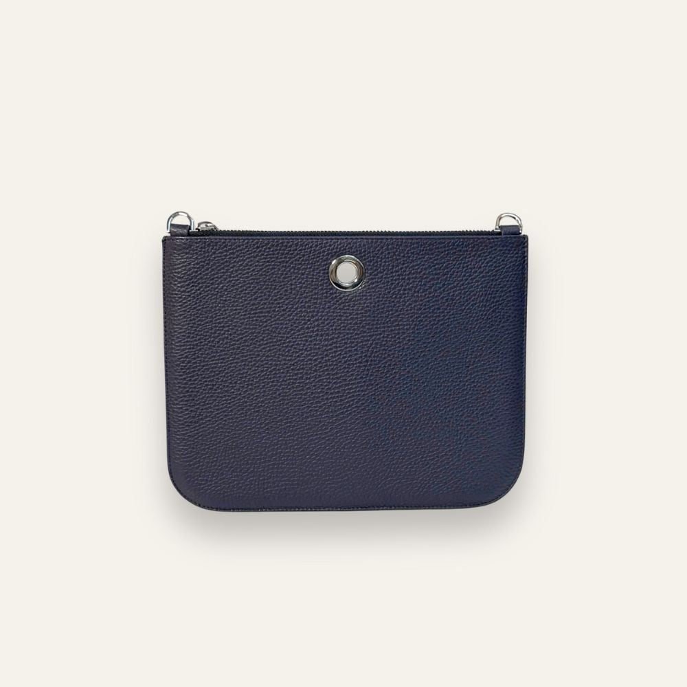 Preloved Ivy Clutch | Original Navy with Silver hardware