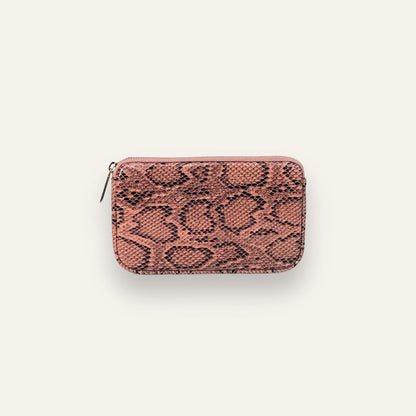 Preloved Millie Pouch | Pink Python with Silver hardware