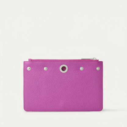 Voyager Pouch | Purple Rose with Silver hardware