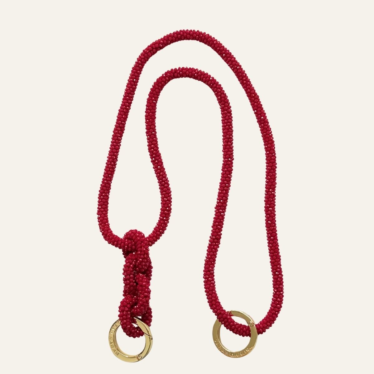 Kings Knot Strap | Red Sparkle with Gold hardware