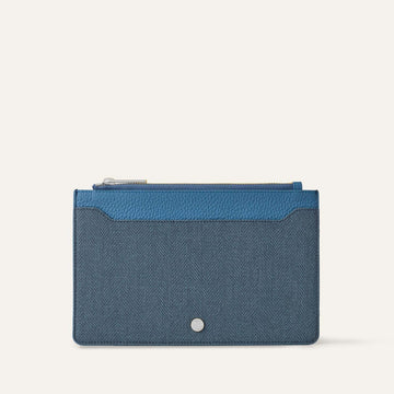 Voyager Clutch | Blue Denim Retro Blue with Silver hardware
