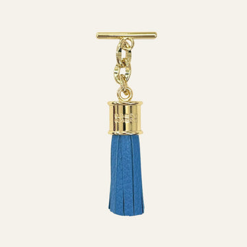 Capsule Tassel Mini | Retro Blue with Gold hardware