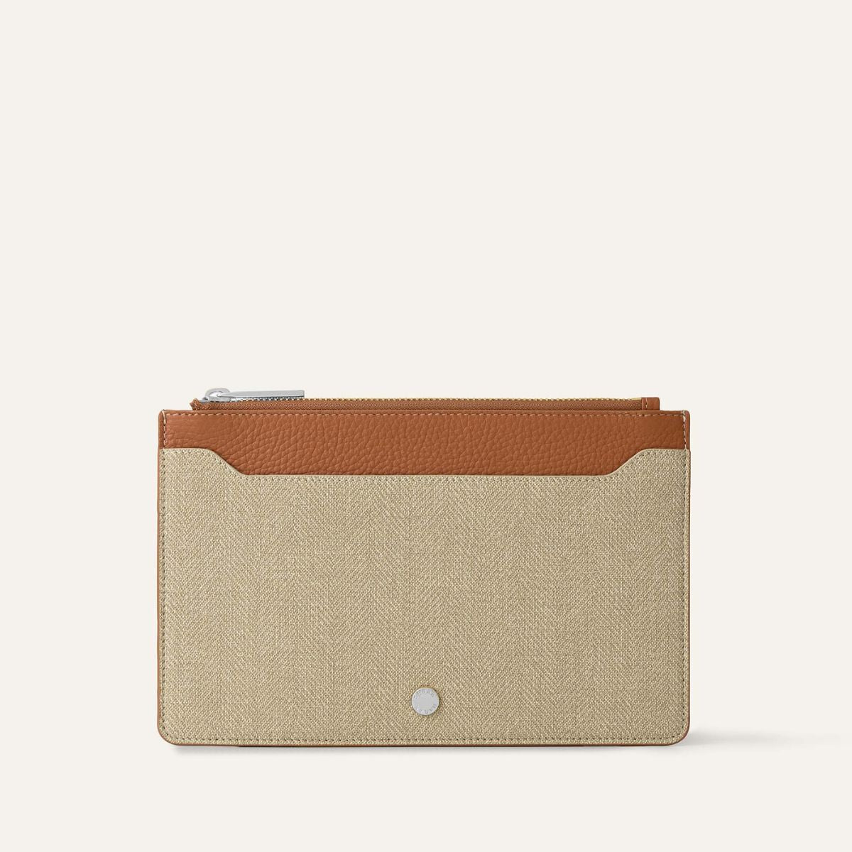 Voyager Pouch | Sand Tan with Silver hardware